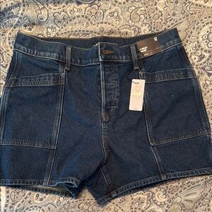 NWT Express Blue Jean 4 Inch Shorts Mid Rise Denim